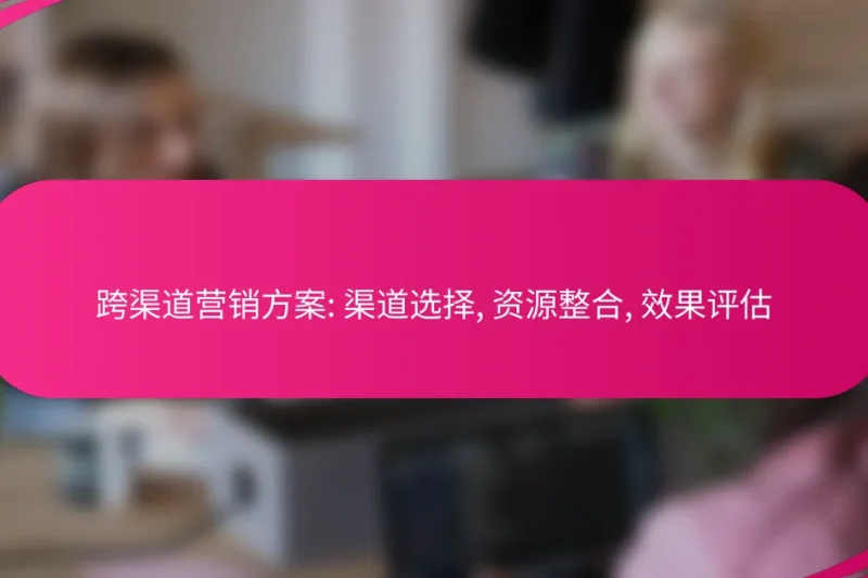 跨渠道营销方案: 渠道选择, 资源整合, 效果评估