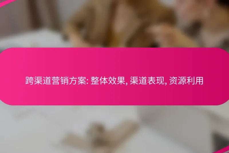 跨渠道营销方案: 整体效果, 渠道表现, 资源利用